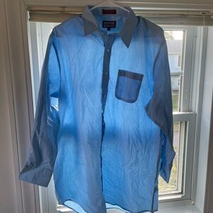 Blue Long Sleeve Button-Up Shirt